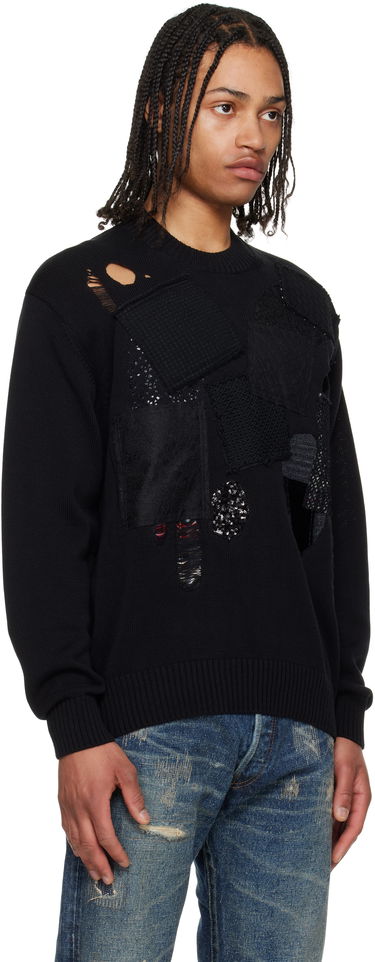 Sveter Junya Watanabe Junya Watanabe Patchwork Knit Sweater Čierna | WO-N006-051, 1