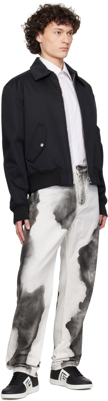 Džínsy Balmain Balmain Regular Fit Moon Print Jeans Biela | EH0MI043DE39, 3