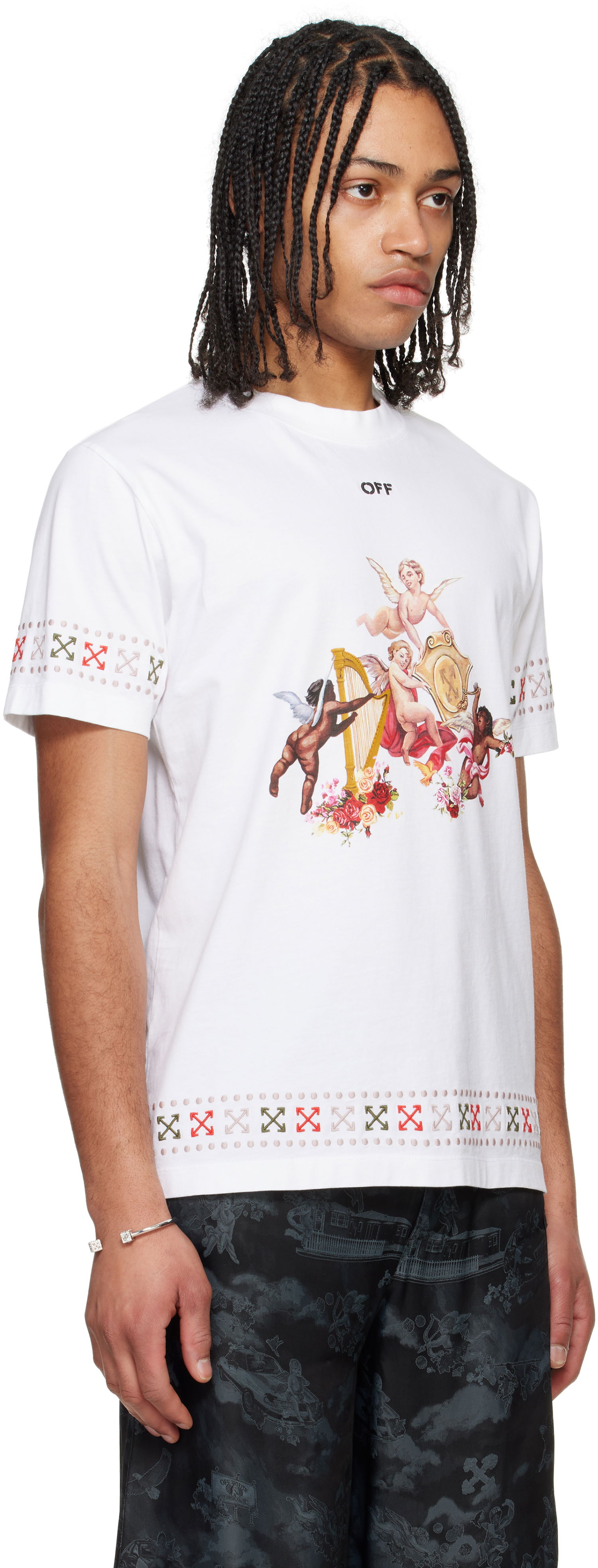 Tričko Off-White Off-White Putti Graphic T-Shirt Biela | OMAA027S25JER0020110, 1