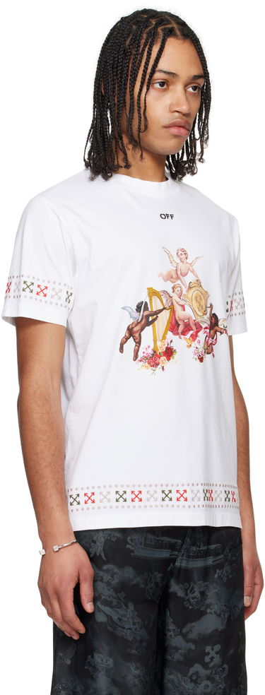 Tričko Off-White Off-White Putti Graphic T-Shirt Biela | OMAA027S25JER0020110, 1