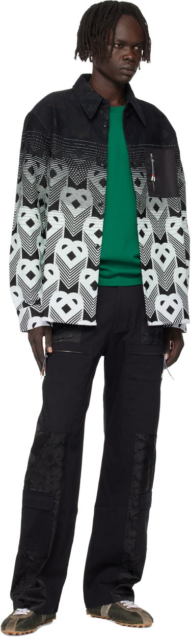 Bunda Casablanca Casablanca Gradient Monogram Shirt Jacket Čierna | MPF25-JK-374-01, 3