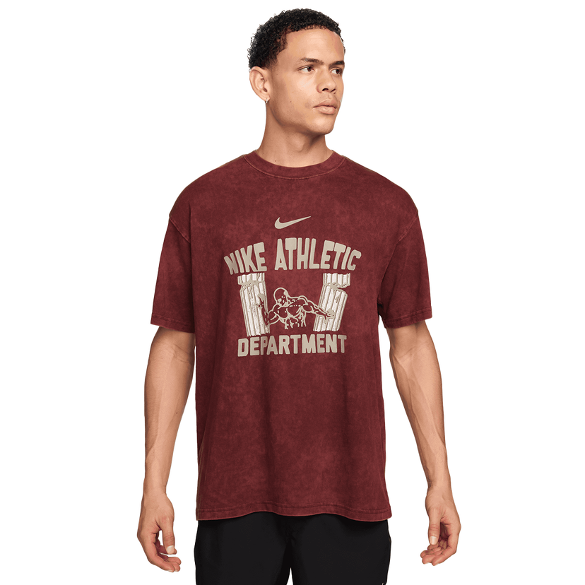 Tričko Nike T-shirt M90 Gym Heritage Washed Vínová | HV4176-619