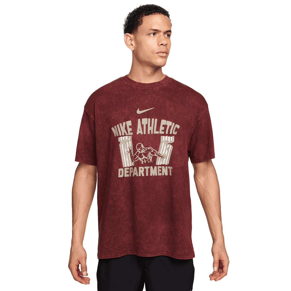 Tričko Nike T-shirt M90 Gym Heritage Washed Vínová | HV4176-619, 0