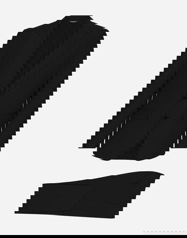 Súprava Dolce & Gabbana Dolce & Gabbana Single-Breasted Taormina-Fit Suit 58 Čierna | GKAHMTFUTBTN0000, 0