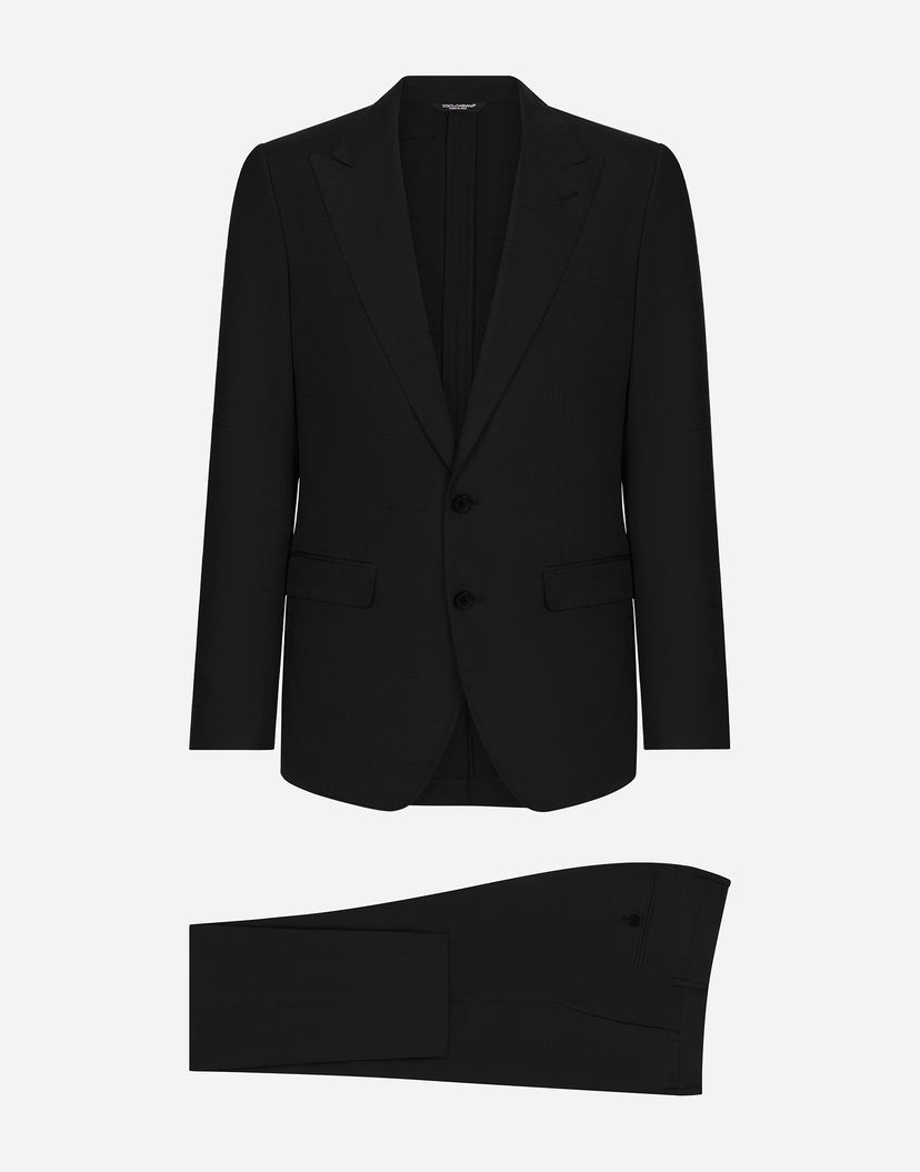 Súprava Dolce & Gabbana Dolce & Gabbana Single-Breasted Taormina-Fit Suit 58 Čierna | GKAHMTFUTBTN0000