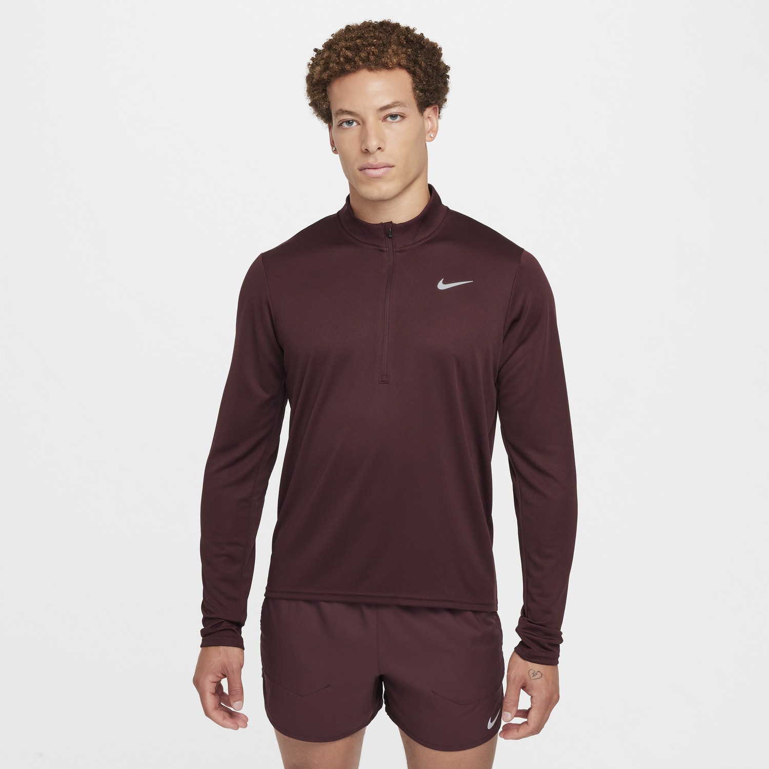Tričko Nike Pacer T-shirt Dri-FIT Zipper Vínová | FQ2494-652, 0