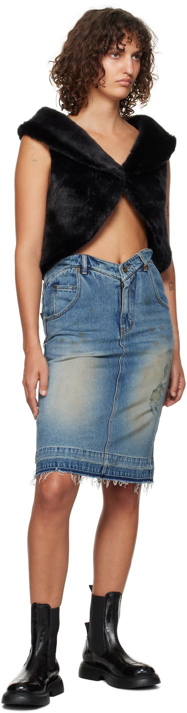 Sukňa We11done We11done Heart Denim Midi Skirt Modrá | WD-DS3-24-333-W-BL, 3