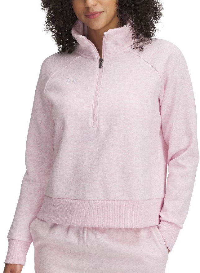 Mikina Under Armour Rival Fleece Half-Zip Sweatshirt Ružová | 1379492-647, 0