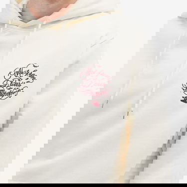 Mikina Drôle de Monsieur Caligraphy Print Relaxed-Fit Hoodie Biela | F-HO175-CO127-CM, 5