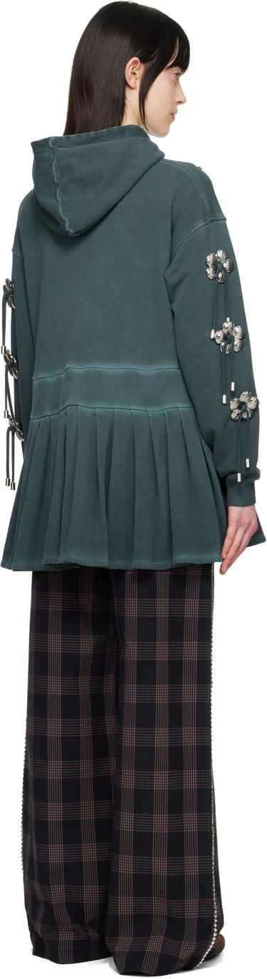Mikina Chopova Lowena Chopova Lowena Dallas Embellished Hoodie Minidress Zelené | 1297, 2
