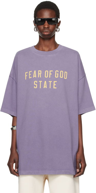 Tričko Fear of God Essentials Crewneck T-Shirt Fialová | 125BT242007F, 0