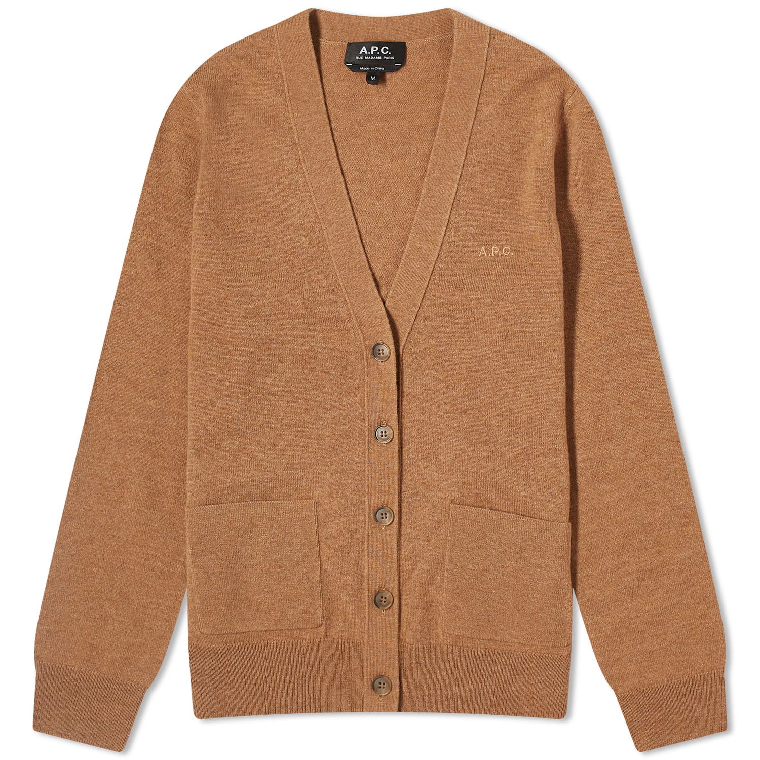 Sveter A.P.C. Louisa Logo Knitted Cardigan Béžová | WVBBY-F22239-PBC, 0