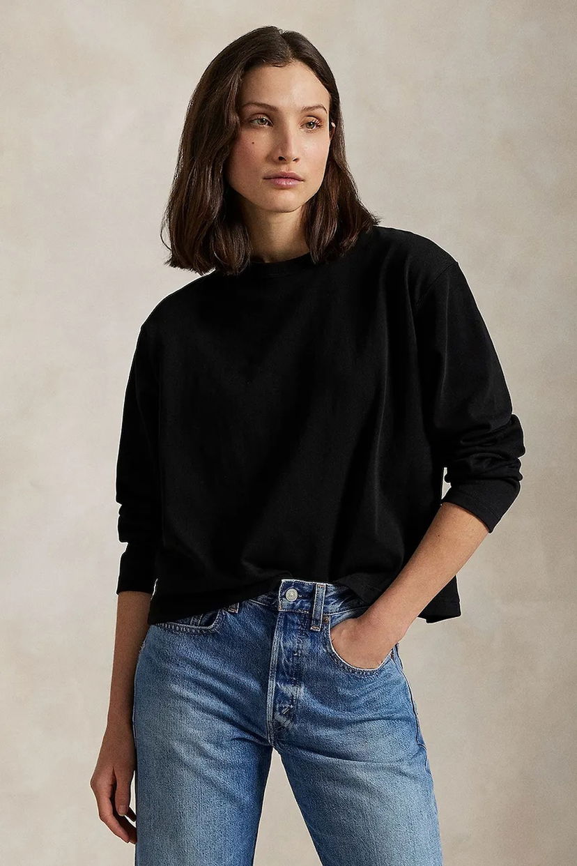 Tričko Polo by Ralph Lauren Polo Ralph Lauren Long Sleeve T-Shirt Čierna | 211967107