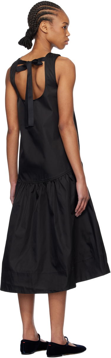 Šaty GANNI GANNI Duchesse Nylon Midi Dress Čierna | W0478, 2