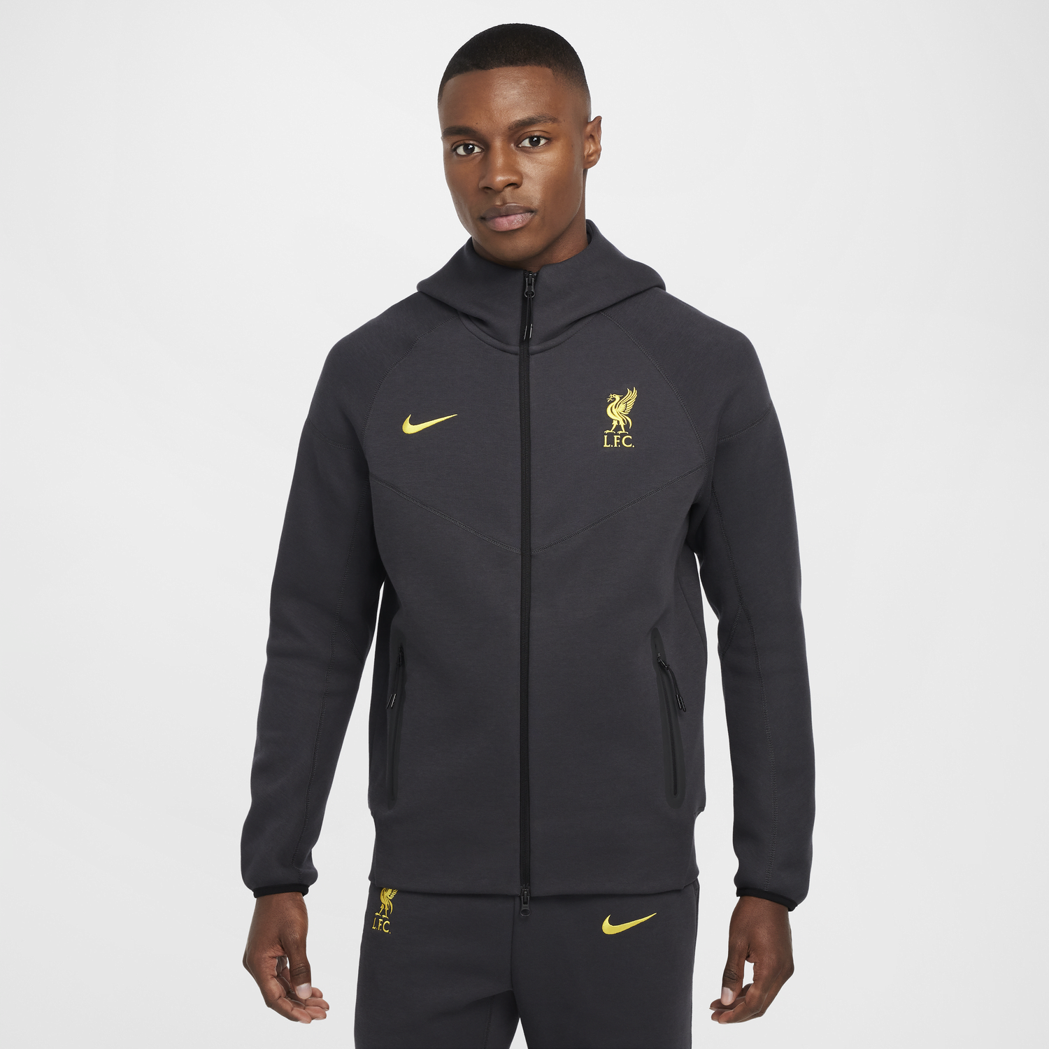 Mikina Nike Football Liverpool FC Tech Fleece Windrunner Hoodie Grey Šedá | HV1941-070, 0
