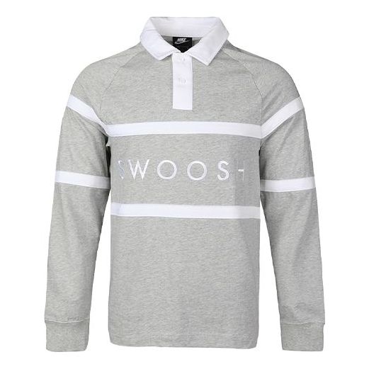 Polo tričko Nike Sportswear Swoosh Rugby Polo Šedá | CV0170-063, 0