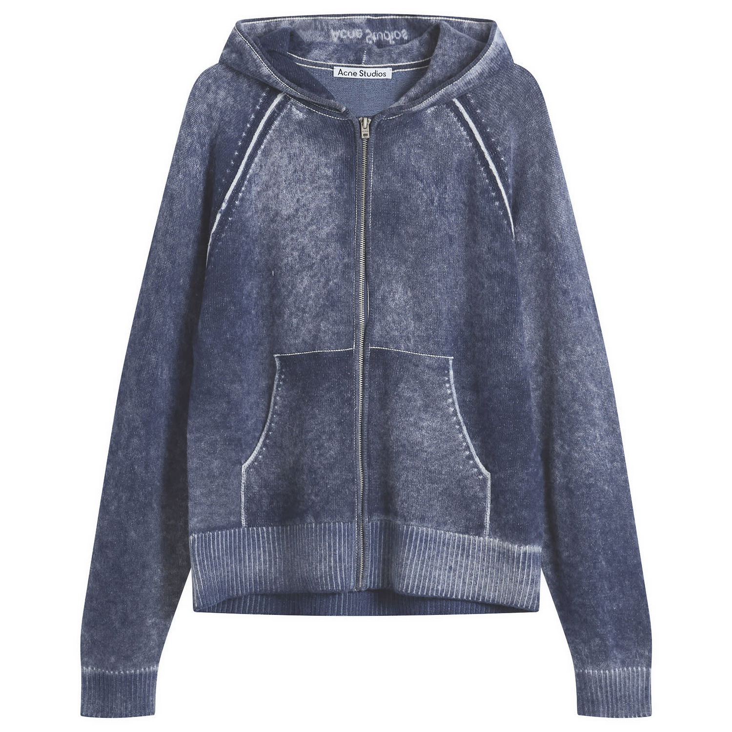 Mikina Acne Studios Kupiter Knitted Hoodie Modrá | B60386-885, 1