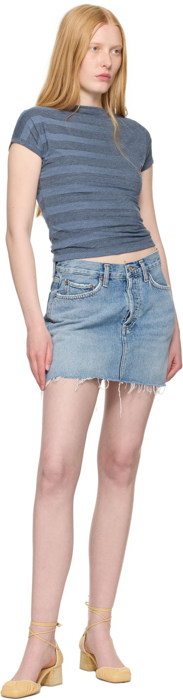 Sukňa AGOLDE AGOLDE V-Waist Denim Miniskirt Modrá | A3067-1206, 3
