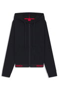 Relaxed-fit Hoodie with Logo Waistband by HUGO