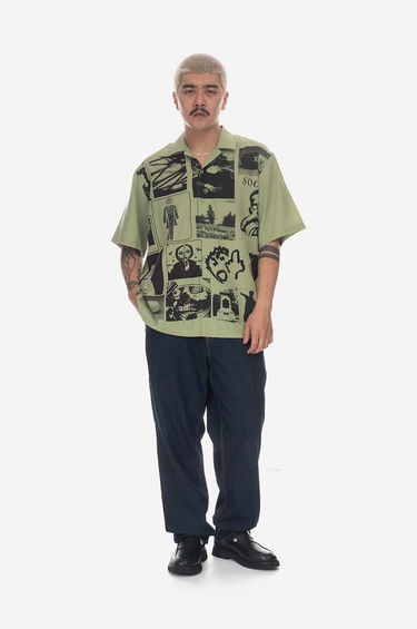 Košeľa Pleasures Choices Camp Collar Shirt Zelené | P23SP015, 0