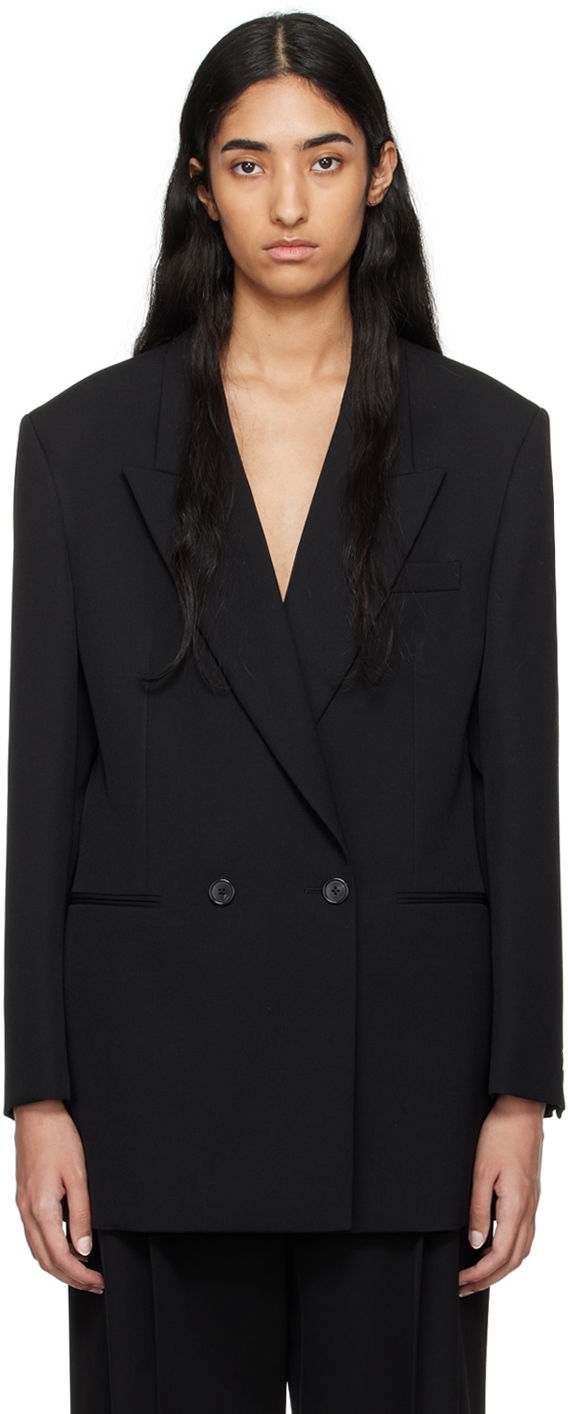 Bunda The Row Double-Breasted Blazer Čierna | 8119-W2763, 0