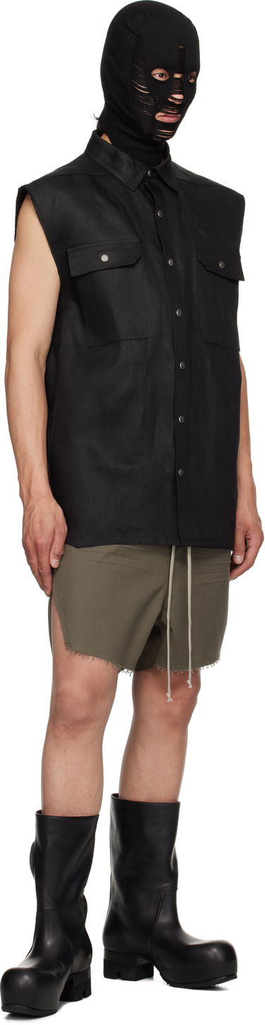 Vesta Rick Owens Rick Owens Hollywood Jumbo Sleeveless Overshirt Čierna | RR01E5708 TWL, 3