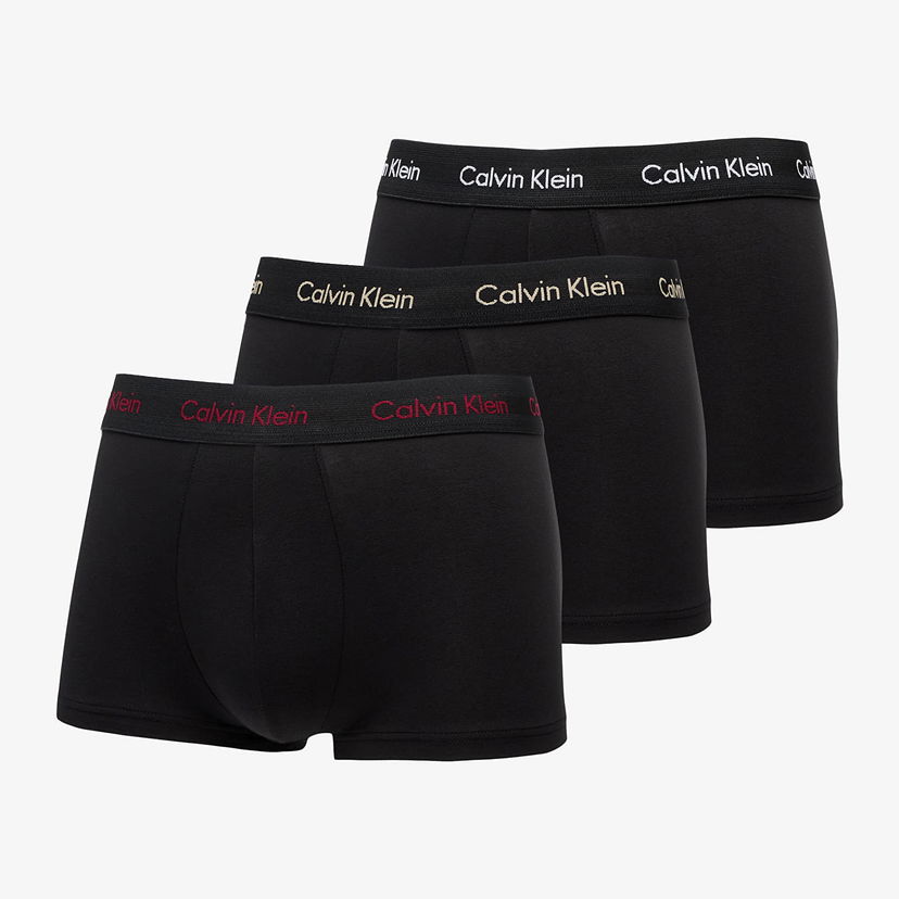 Boxerky CALVIN KLEIN Low Rise Trunk 3-Pack Black Čierna | U2664G NOU