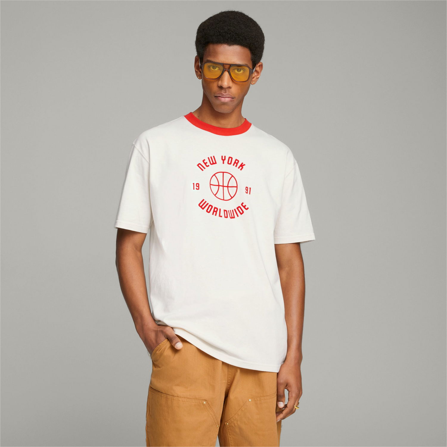 Tričko Puma x RHUIGI Graphic T-Shirt Biela | 539510_65, 0