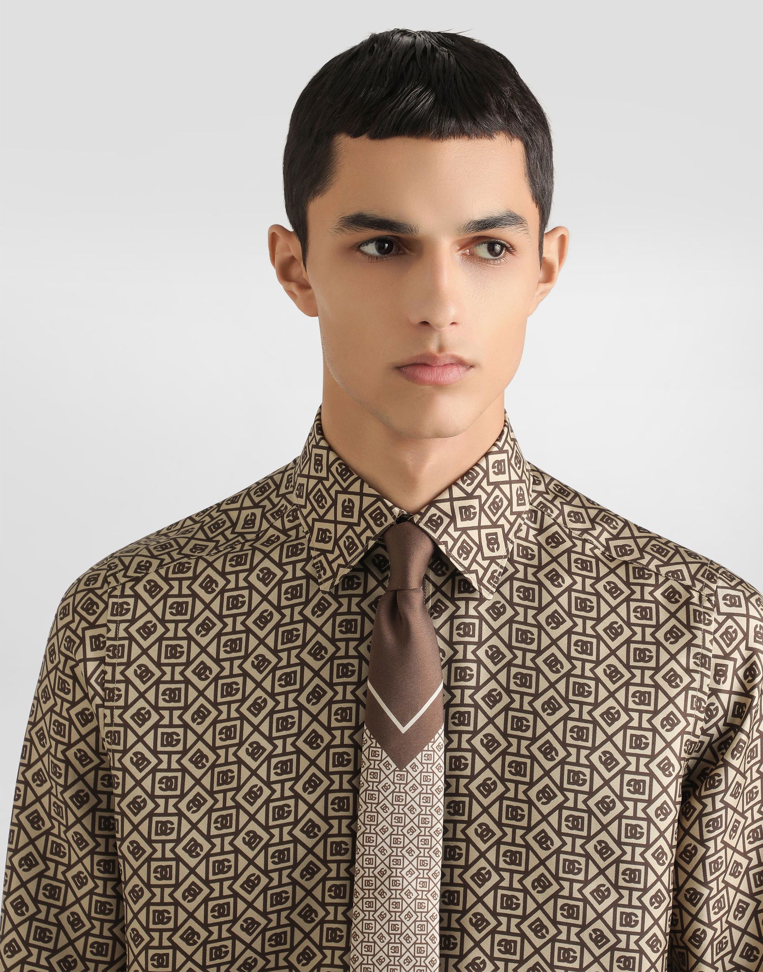 Košeľa Dolce & Gabbana Dolce & Gabbana Silk Twill Martini Print Shirt Béžová | G5MM4TIS1ZKHK8QM, 1