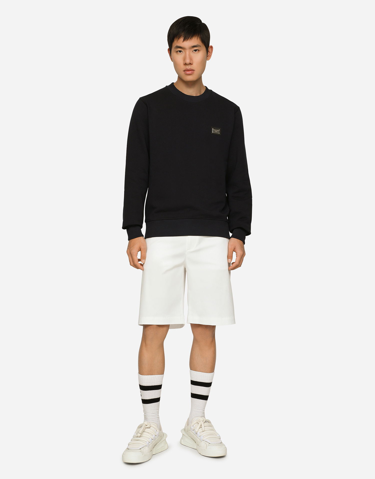 Mikina Dolce & Gabbana Jersey Sweatshirt With Branded Tag Čierna | G9ABJTG7F2GB0665, 1