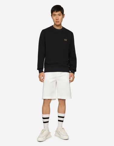 Mikina Dolce & Gabbana Jersey Sweatshirt With Branded Tag Čierna | G9ABJTG7F2GB0665, 1