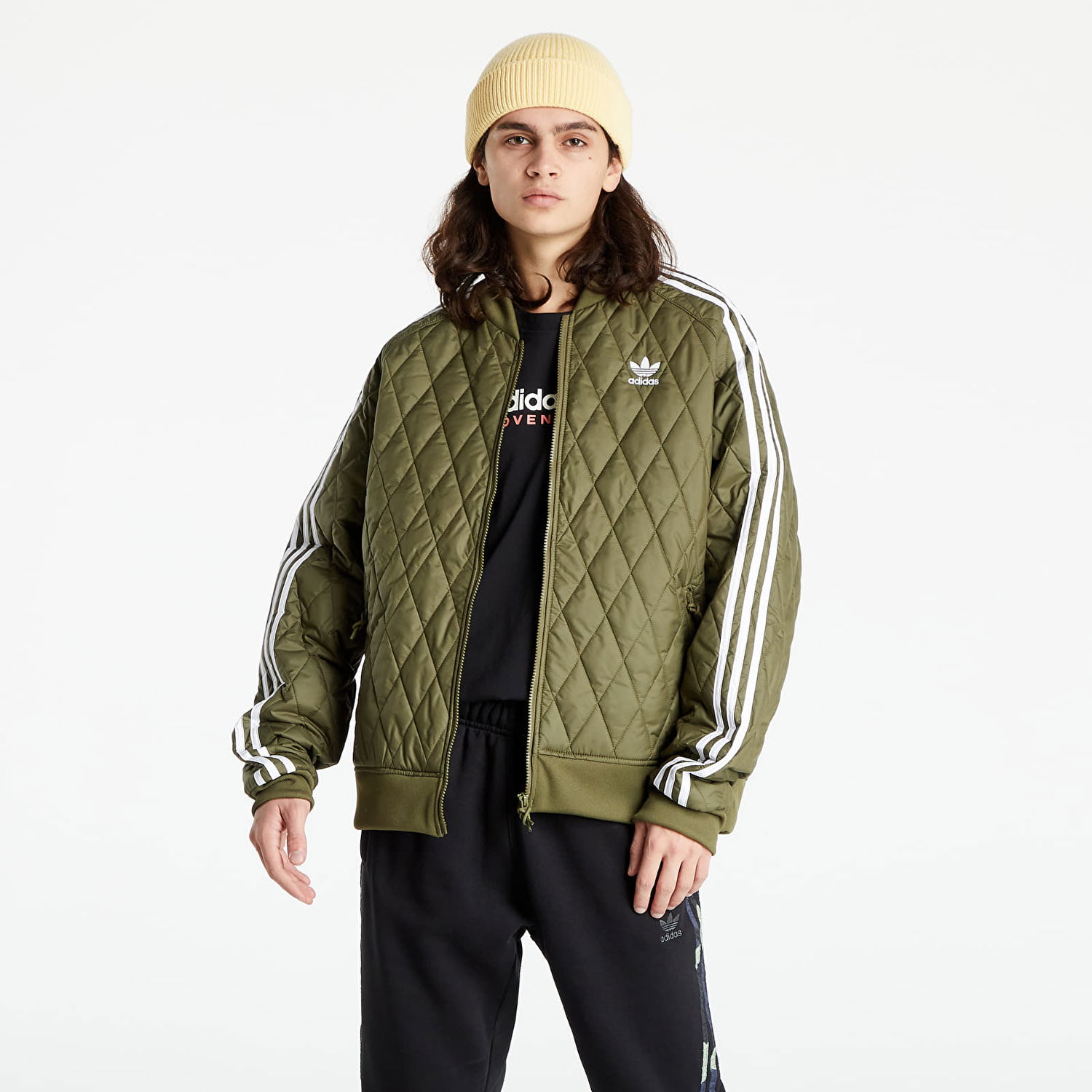 Bomber bunda adidas Originals Quilted Sst Tt Zelené | H11435, 0