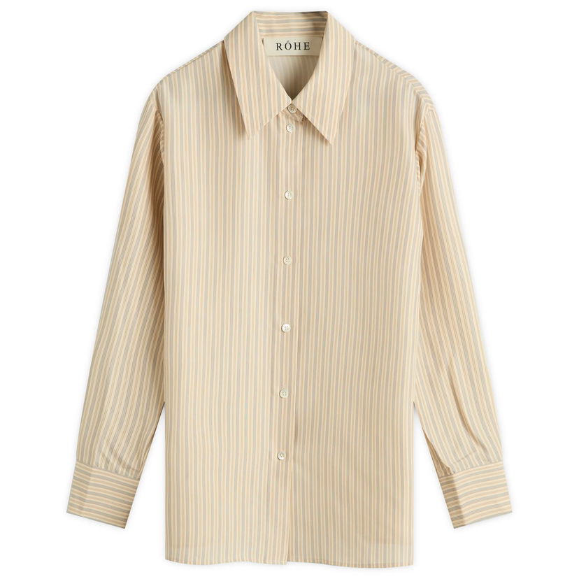 Košeľa Róhe Silk Striped Shirt Béžová | 416-19-225
