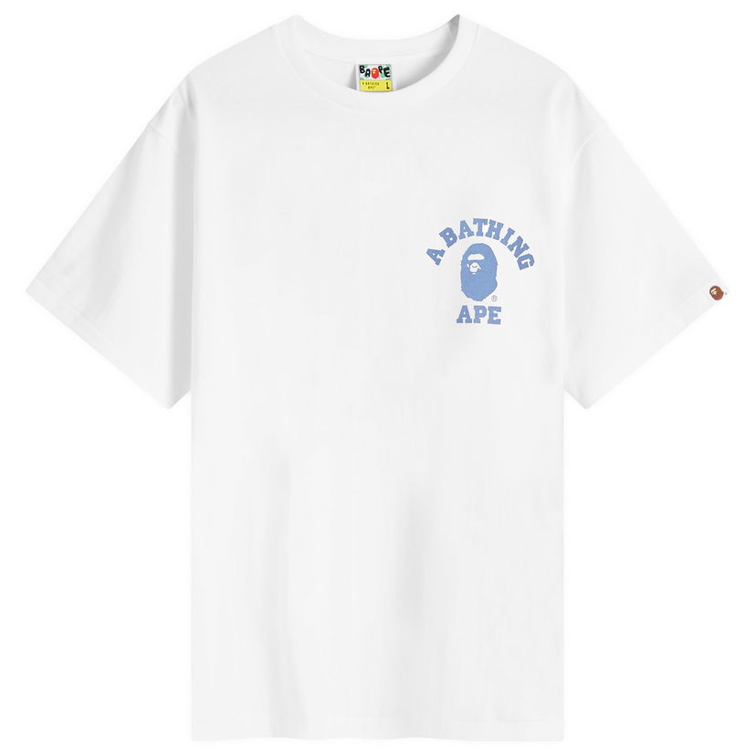 Tričko BAPE A Bathing Ape Men's Colour Camo College ATS T-Shirt in White, Size Large | END. Clothing Biela | 001TEK301022M-WHT