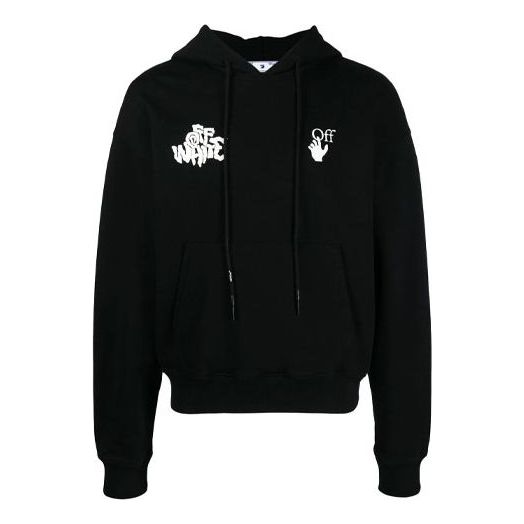 Mikina Off-White Loose Fit Hoodie Čierna | OMBB037S21FLE0061001, 0