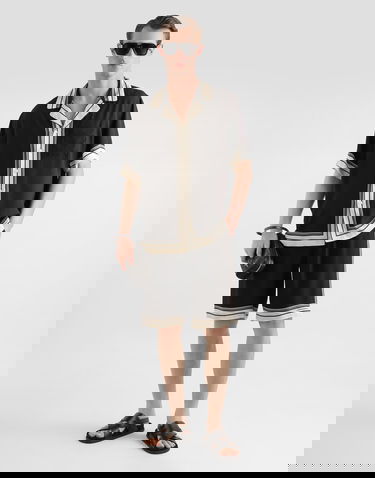 Košeľa Dolce & Gabbana Logo And Stripe-print Hawaii Shirt Rôznofarebný | G5LH3THI11THN5WH, 1