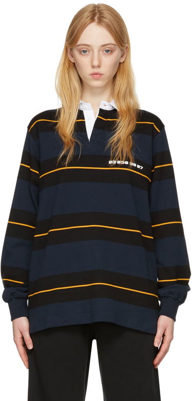 Polo tričko VETEMENTS Number Striped Rugby Polo Navy | VL12SH450N, 0