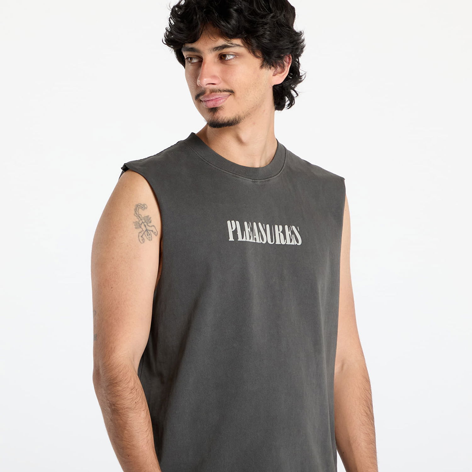 Tielko Pleasures PLEASURES Onyx Sleeveless T-Shirt Šedá | P25SU017 BLACK, 1