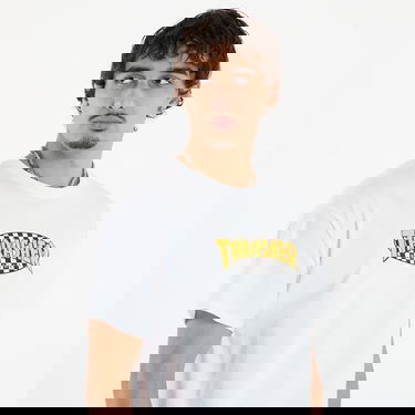 Tričko Thrasher Checkered Oval T-Shirt Biela | 145760, 1