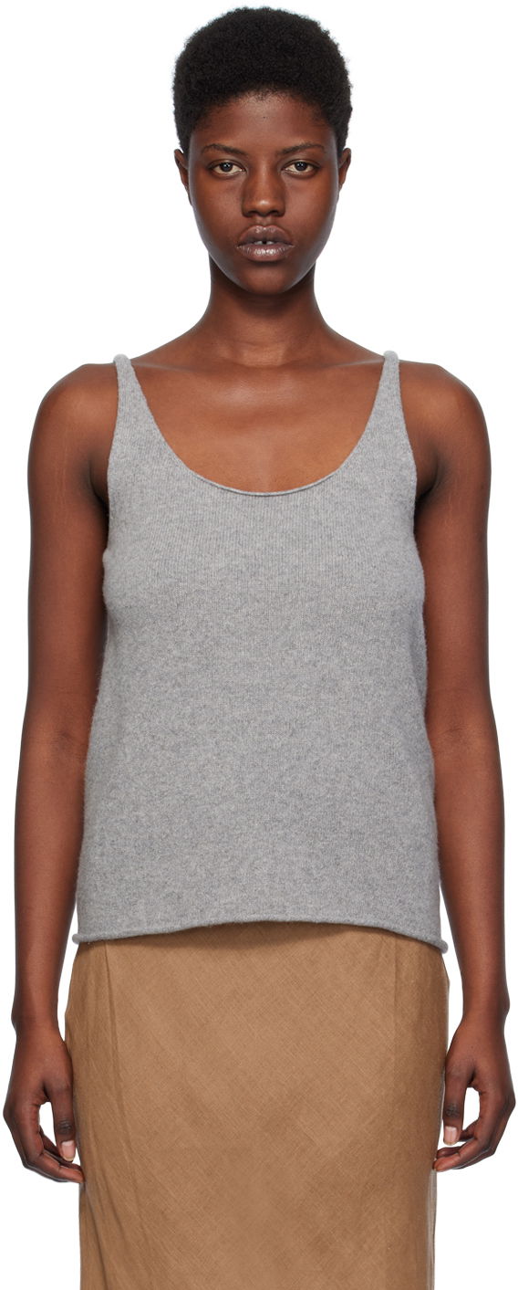 Tielko Baserange Sleeveless Ribbed Tank Top Šedá | KNRT-RC-SP24, 0