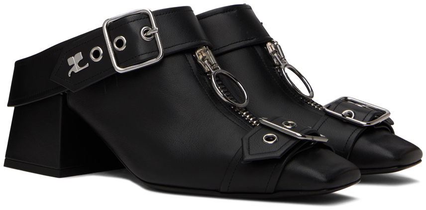 Leather Mules With Buckle