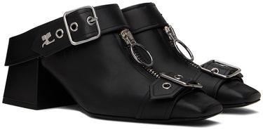 Tenisky a topánky Courrèges Leather Mules With Buckle Čierna | 124SCS096CV0027, 3