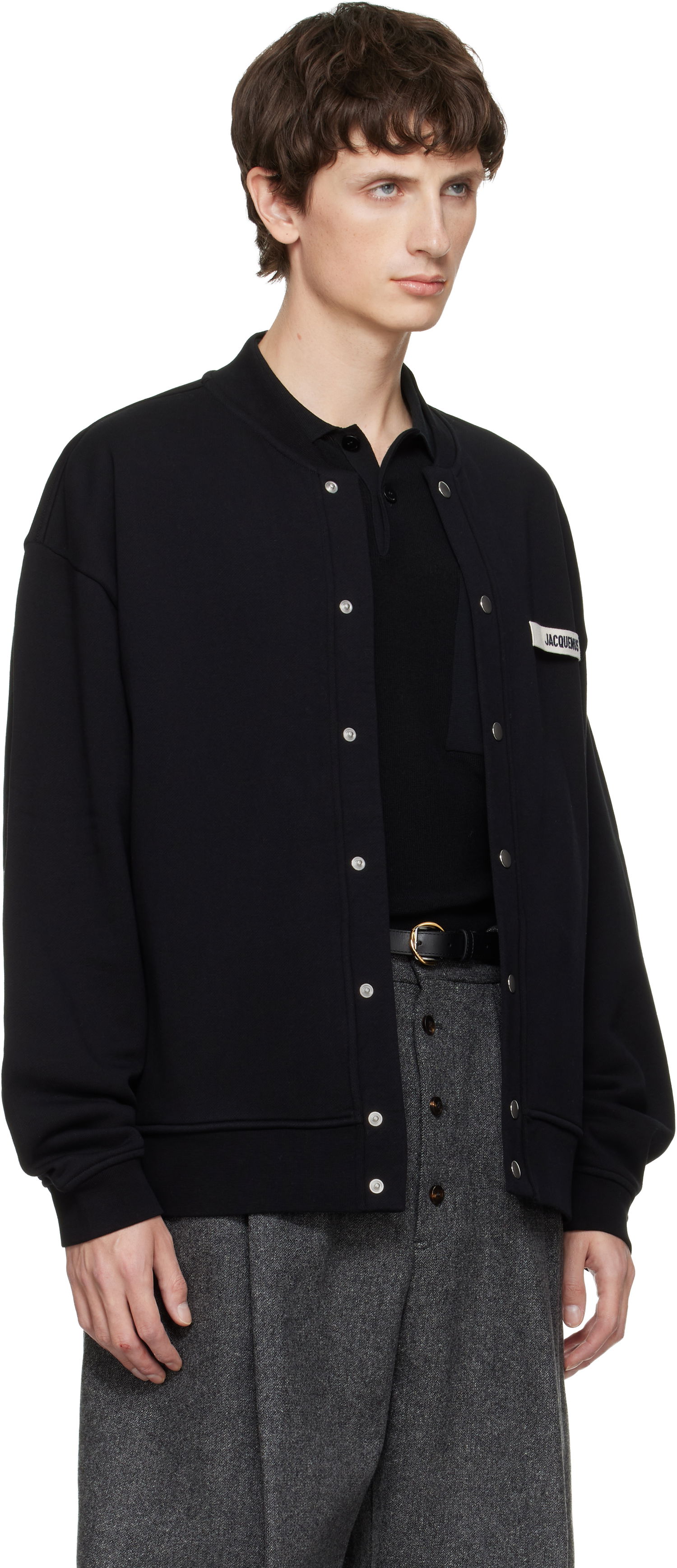 Sveter Jacquemus The Gros Grain Snap-Button Cardigan Čierna | 25HCDM00576AJ00126, 1