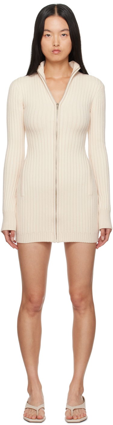 Šaty GUIZIO Guizio Nell Zip-Up Minidress Béžová | F24408S045, 0