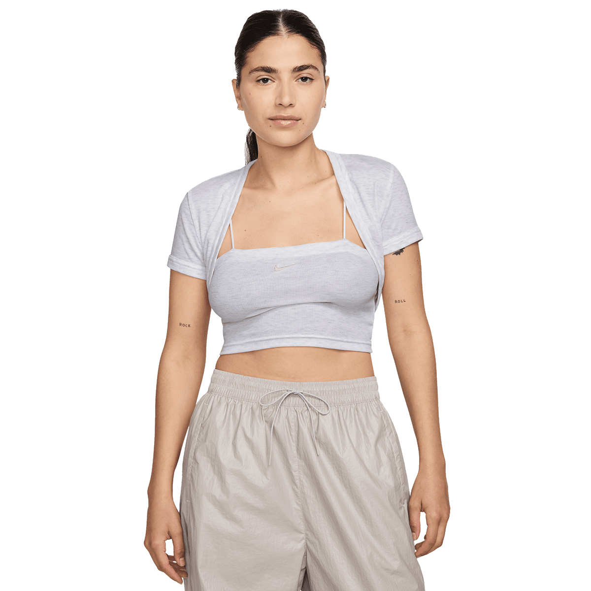 Súprava Nike Sportswear Shrug and Crop Top Set Šedá | HJ1299-051, 0