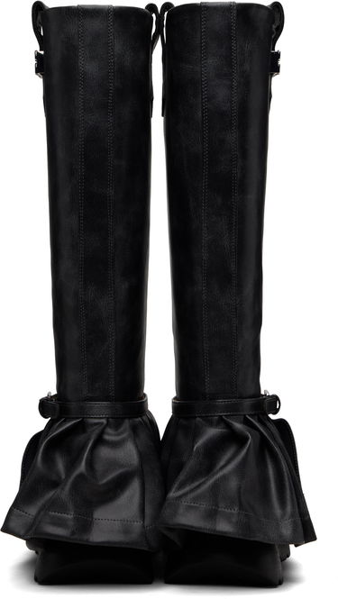 Tenisky a topánky GANNI Kat Tall Platform Pleated Boots Čierna | S3246, 1