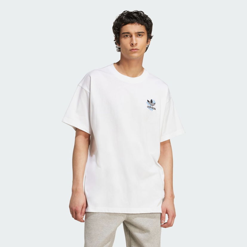 Tričko adidas Performance Florals Logo Oversized T-Shirt Biela | KE6586