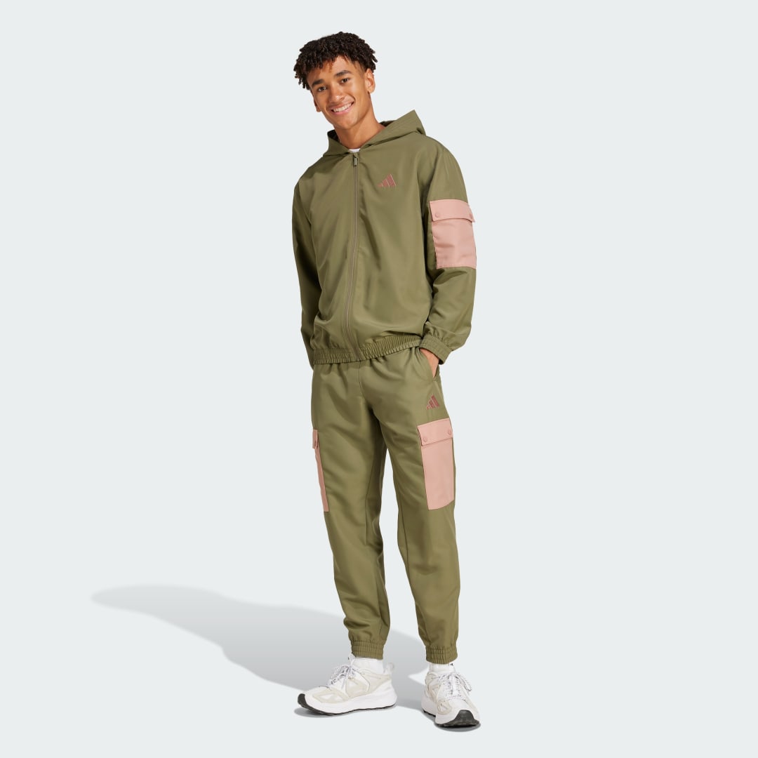 Súprava adidas Performance Woven Cargo Track Suit Zelené | JI8889, 0