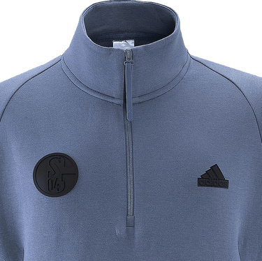 Mikina adidas Originals Schalke 04 Quarter-Zip Pullover Modrá | 5s04ir5225, 4