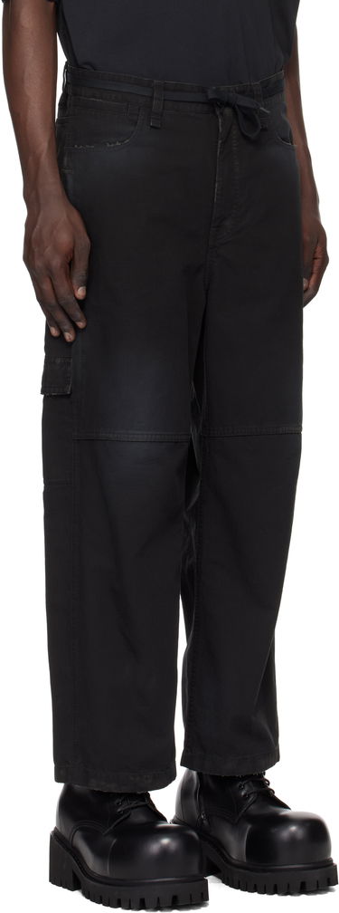 Cargo nohavice Balenciaga Balenciaga Cropped Skater Cargo Pants Čierna | 746491TKP271000, 1